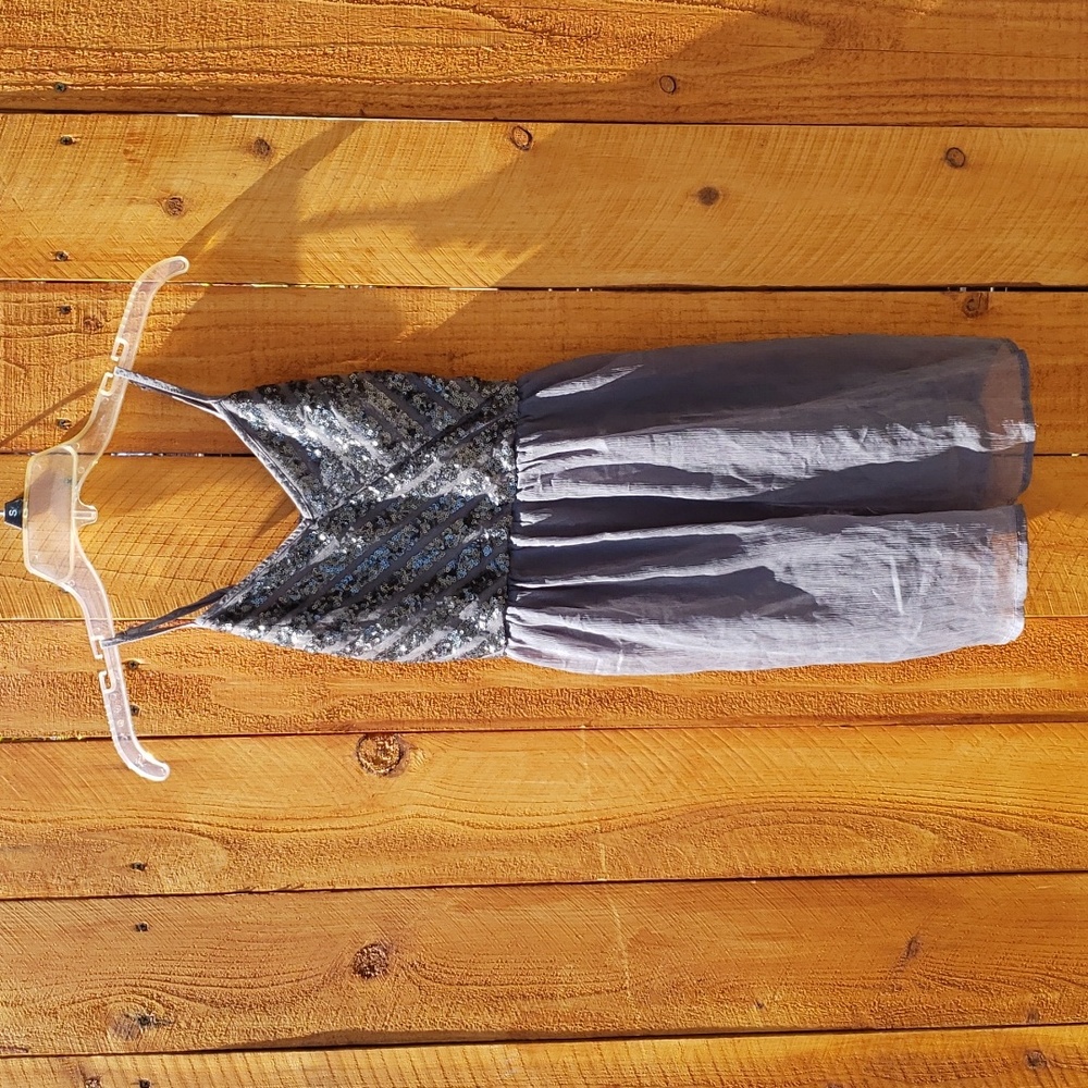 Hollister Gauzy Gray Slip Dress XS